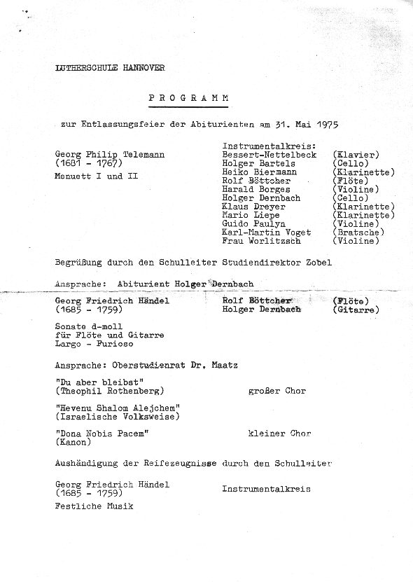 Programm Abi 1975